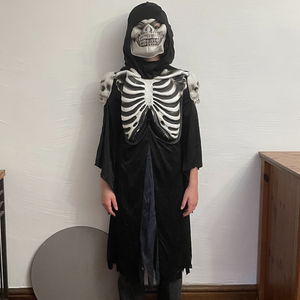 Skeleton Ghoul Bones and Mask Child Halloween Costume